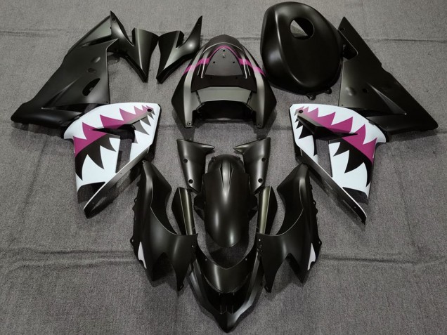 Venta Carenados Moto Kawasaki ZX10R 2004-2005 - Negro Mate Rosa Tiburón