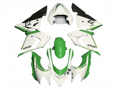 Venta Carenados Moto Kawasaki ZX10R 2004-2005 - Blanco Brillante Verde