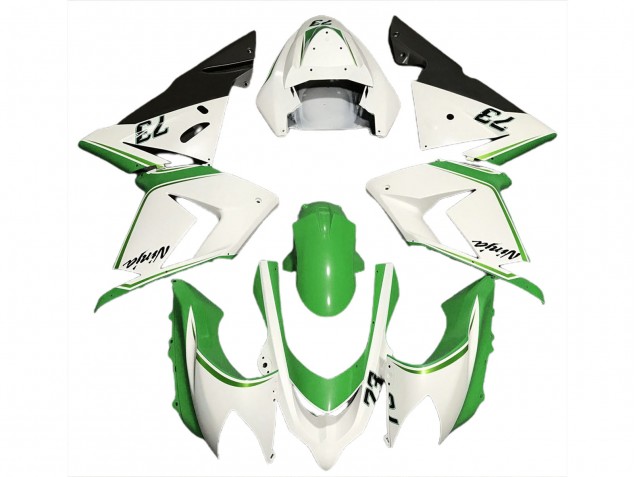 Venta Carenados Moto Kawasaki ZX10R 2004-2005 - Blanco Brillante Verde
