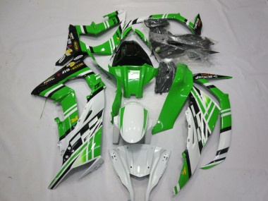 Venta Carenados Moto Kawasaki ZX10R 2011-2015 - Blanco Verde Amarillo Negro Maxxis Dunlop