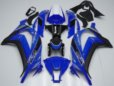 Venta Carenados Moto Kawasaki ZX10R 2011-2015 - Blanco Azul Negro Brillante OEM Estilo