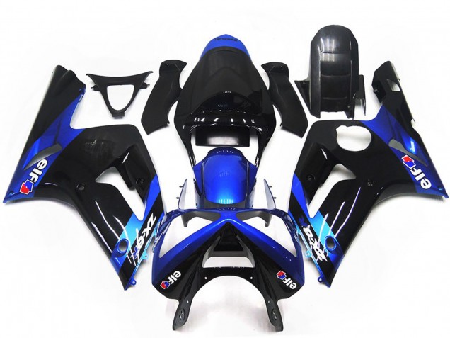 Venta Carenados Moto Kawasaki ZX6R 2003-2004 - Azul Negro Brillante Elf