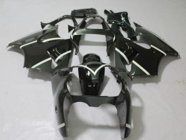 Venta Carenados Moto Kawasaki ZX6R 2000-2002 - Negro Brillante Blanco