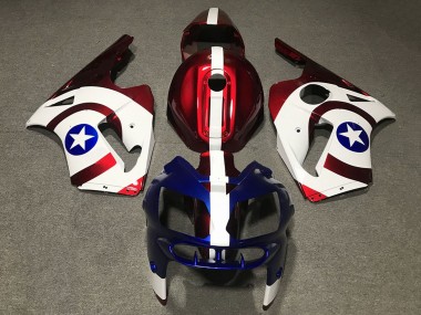 Venta Carenados Moto Kawasaki ZX12R 2002-2006 - Rojo Azul Blanco Estrella Captain America