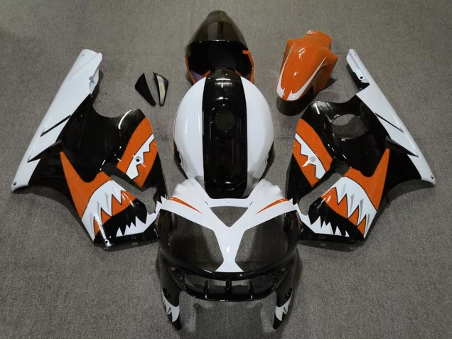 Venta Carenados Moto Kawasaki ZX12R 2002-2006 - Naranja Negro Blanco Tiburón