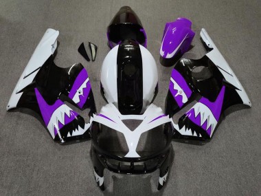 Venta Carenados Moto Kawasaki ZX12R 2002-2006 - Púrpura Negro Blanco Tiburón
