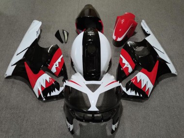 Venta Carenados Moto Kawasaki ZX12R 2002-2006 - Rojo Negro Blanco Tiburón