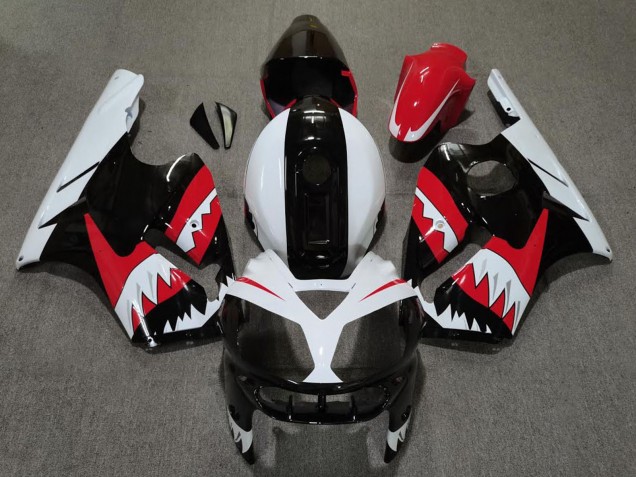 Venta Carenados Moto Kawasaki ZX12R 2002-2006 - Rojo Negro Blanco Tiburón