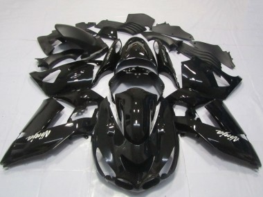 Venta Carenados Moto Kawasaki ZX14R 2006-2011 - Negro Brillante Blanco Ninja