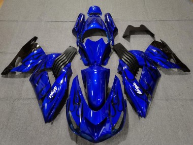 Venta Carenados Moto Kawasaki ZX14R 2006-2011 - Azul Negro Llama