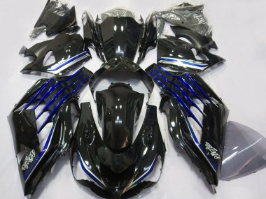 Venta Carenados Moto Kawasaki ZX14R 2012-2024 - Negro Brillante Azul