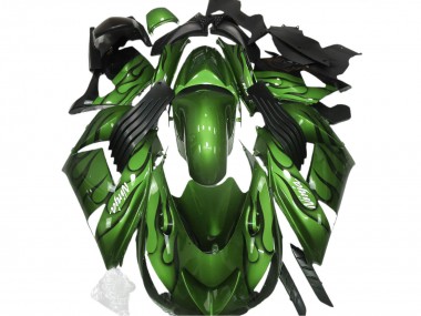 Venta Carenados Moto Kawasaki ZX14R 2006-2011 - Verde Negro Llama