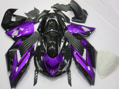 Venta Carenados Moto Kawasaki ZX14R 2006-2011 - Púrpura Negro Brillante