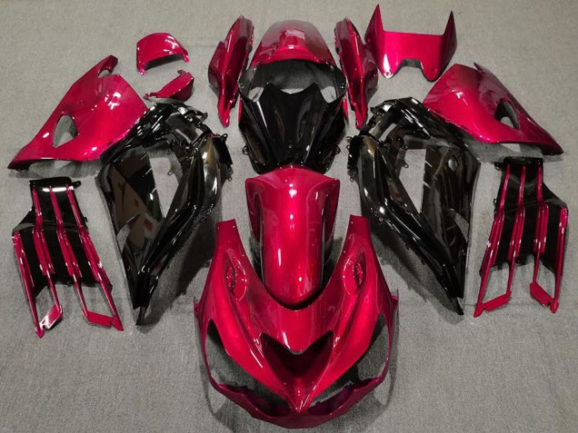 Venta Carenados Moto Kawasaki ZX14R ZZR1400 2012-2024 - Rojo Negro Brillante