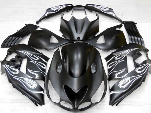 Venta Carenados Moto Kawasaki ZX14R 2006-2011 - Negro Mate Plata Llama