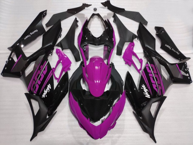 Venta Carenados Moto Kawasaki Ninja 400 2018-2024 - Púrpura Negro Brillante Negro Mate OEM Estilo