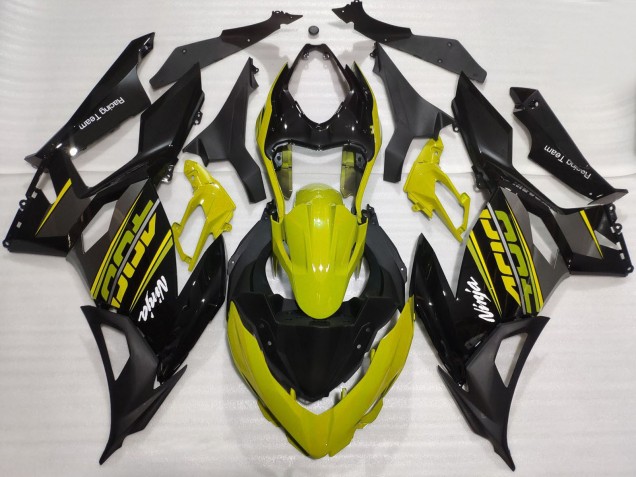 Venta Carenados Moto Kawasaki Ninja 400 2018-2024 - Amarillo Negro Brillante Negro Mate OEM Estilo