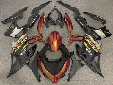 Venta Carenados Moto Kawasaki Ninja 400 2018-2024 - Naranja Negro Brillante Negro Mate OEM Estilo