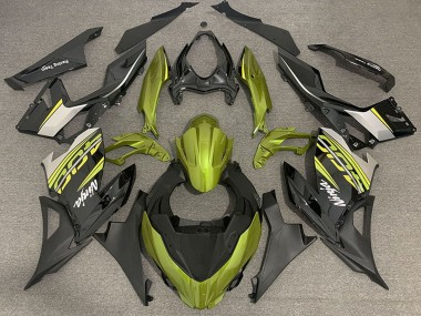 Venta Carenados Moto Kawasaki Ninja 400 2018-2024 - Amarillo Líquido Negro Brillante Negro Mate OEM Estilo