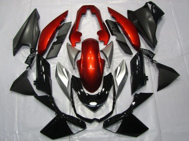 Venta Carenados Moto Kawasaki Z1000 2010-2013 - Rojo Plata Negro Brillante