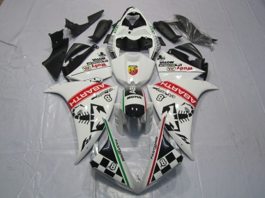 Venta Carenados Moto Yamaha R1 2012-2014 - Blanco Rojo Verde Negro Abarth Wudy Motul
