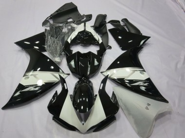 Venta Carenados Moto Yamaha R1 2012-2014 - Negro Brillante Blanco Plata