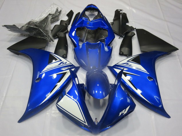 Venta Carenados Moto Yamaha R1 2012-2014 - Azul Blanco Negro Mate