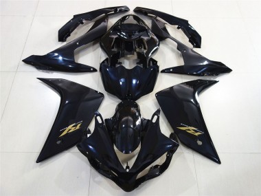 Venta Carenados Moto Yamaha R1 2007-2008 - Negro Brillante Azul Oscuro Oro Calcomanía