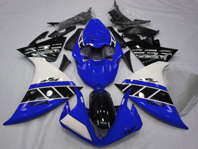 Venta Carenados Moto Yamaha R1 2012-2014 - Blanco Azul Negro Brillante