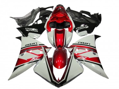 Venta Carenados Moto Yamaha R1 2012-2014 - Blanco Rojo Negro Layerd Semakin Didepan