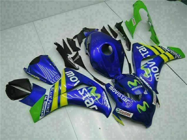 Venta Carenados Moto Honda CBR1000RR 2008-2011 - Azul Amarillo Verde MoviStar Castrol