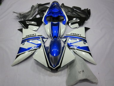 Venta Carenados Moto Yamaha R1 2012-2014 - Blanco Azul Negro Layerd Semakin Didepan