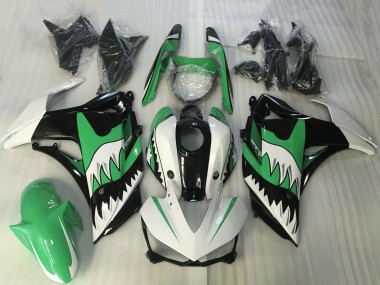 Venta Carenado Moto Yamaha R3 2015-2018 - Blanco Verde Negro Tiburón