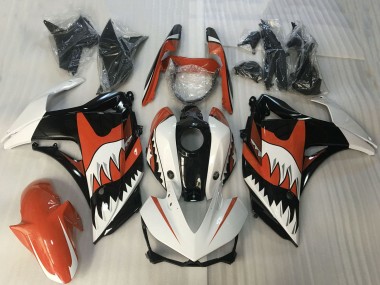 Venta Carenados Moto Yamaha R3 2015-2018 - Blanco Naranja Negro Brillante Tiburón