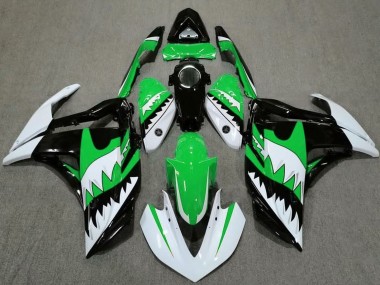 Venta Carenados Moto Yamaha R3 2015-2018 - Blanco Verde Negro Tiburón
