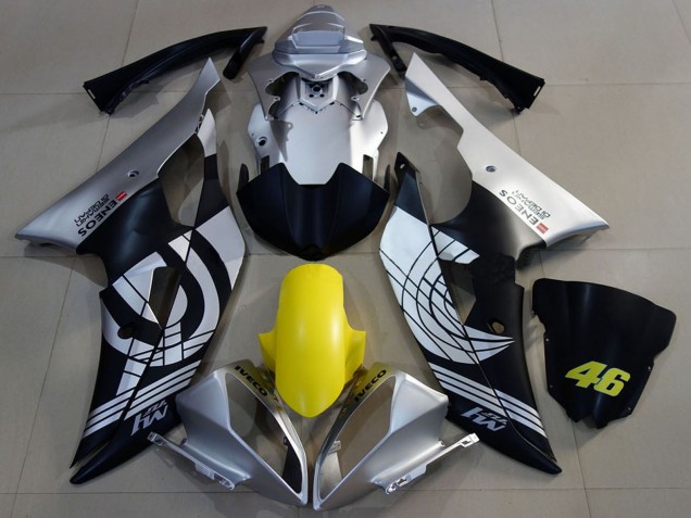Venta Carenados Moto Yamaha R6 2008-2016 - Plata Amarillo Negro Mate ENEOS 46