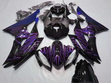 Venta Carenados Moto Yamaha R6 2008-2016 - Azul Negro Brillante Púrpura Llama