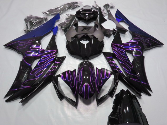 Venta Carenados Moto Yamaha R6 2008-2016 - Azul Negro Brillante Púrpura Llama