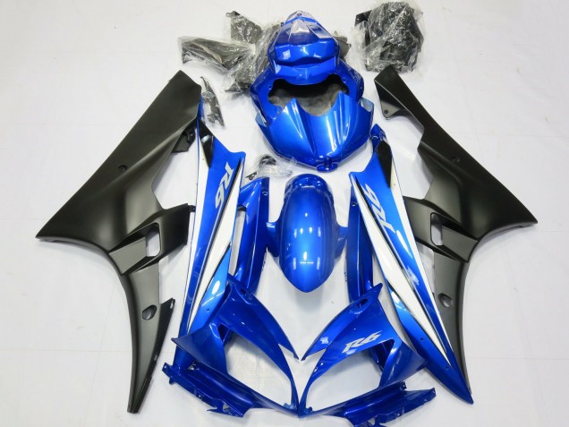 Venta Carenados Moto Yamaha R6 2006-2007 - Azul Blanco Negro Mate