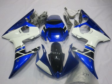 Venta Carenados Moto Yamaha R6 2003-2004 - Azul Blanco Negro Brillante OEM Estilo