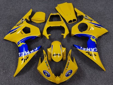 Venta Carenados Moto Yamaha R6 2005 - Amarillo Azul Blanco Camello Motul