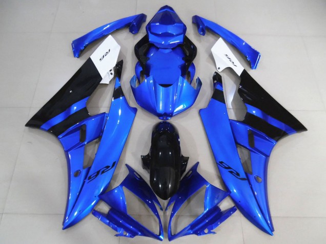 Venta Carenados Moto Yamaha R6 2006-2007 - Blanco Azul Negro Brillante