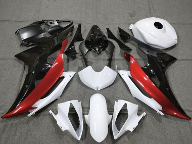 Venta Carenados Moto Yamaha R6 2008-2016 - Blanco Rojo Negro Brillante