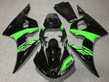 Venta Carenados Moto Yamaha R6 2003-2004 - Negro Brillante Verde