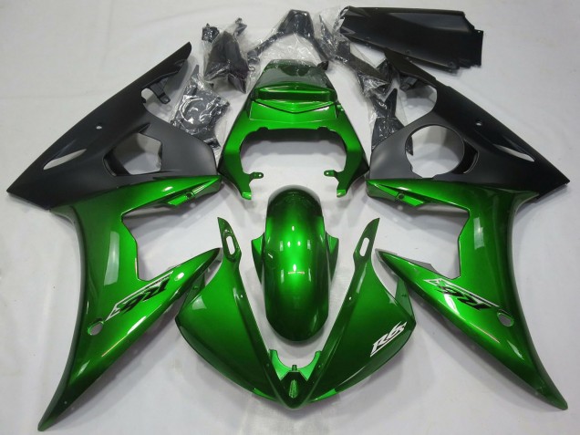 Venta Carenados Moto Yamaha R6 2005 - Verde Oscuro Negro Mate