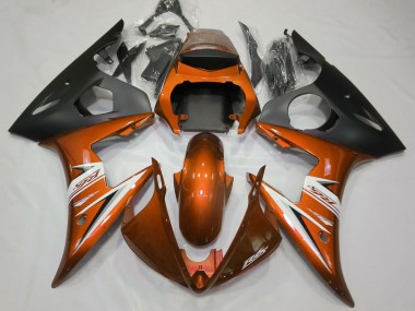 Venta Carenados Moto Yamaha R6 2003-2004 - Naranja Blanco Negro Mate