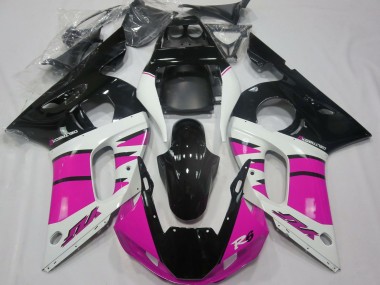 Venta Carenados Moto Yamaha R6 1998-2002 - Blanco Rosa Negro Brillante