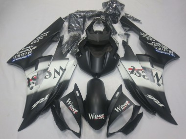 Venta Carenados Moto Yamaha R6 2006-2007 - Negro Mate Blanco West Michelin