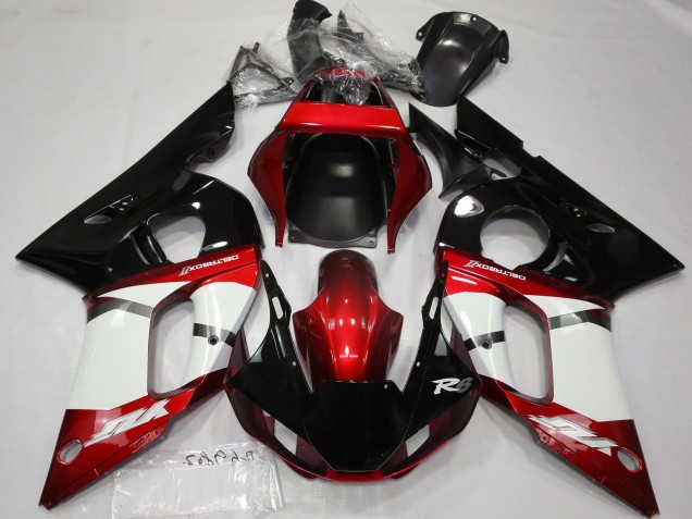 Venta Carenado Moto Yamaha R6 1998-2002 - Rojo Blanco Negro Brillante