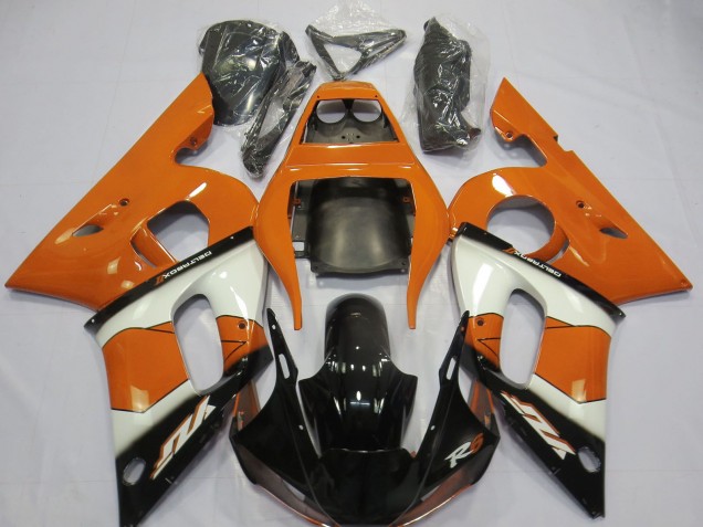 Venta Carenados Moto Yamaha R6 1998-2002 - Naranja Blanco Negro Brillante